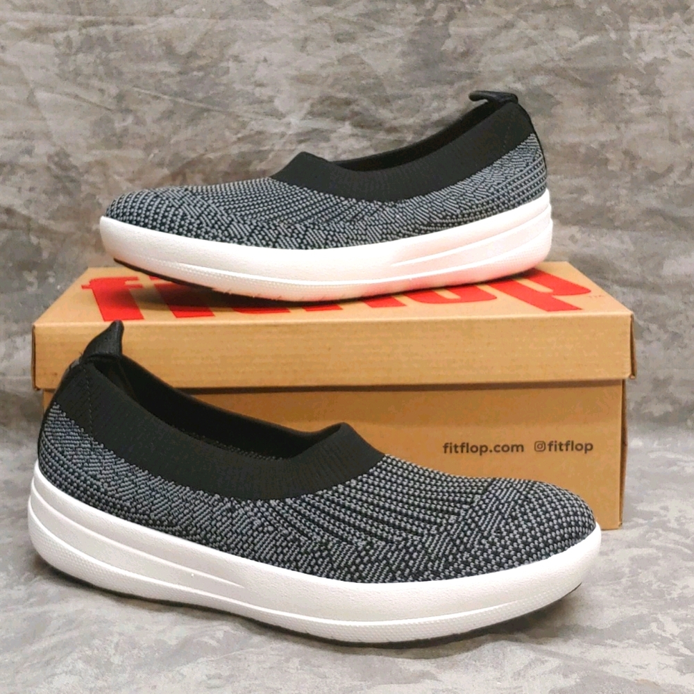 FitFlop Uberknit slip-on ballerina black-6